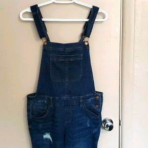 Distressed overalls denim Wax Jean large